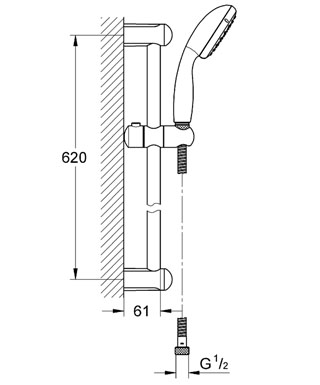 Grohe New Tempesta II 27598 000 zuhanyszett* (27598000)