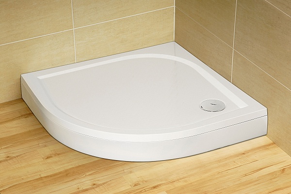 Radaway Paros A negyedköríves öntöttmárvány zuhanytálca (előlapos, 90x90 cm, #MBA9090-03-1+MOA9090-03-1)