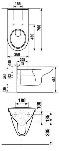 Jika Olymp fali wc mozgáskorlátozottak részére 8.2064.2.000.000.1 (H8206420000001)