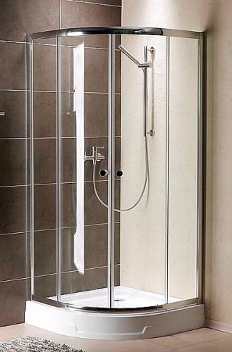 Radaway Dolphi Premium A 80x80 negyedköríves zuhanykabin (80x80x190 cm, króm, Barna, #30413-01-08)