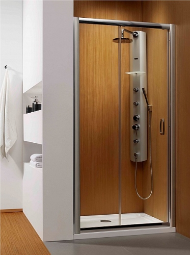 Radaway Dolphi Premium Plus DWJ 100 zuhanyajtó (Barna, króm, 100x190 cm, #33303-01-08N)