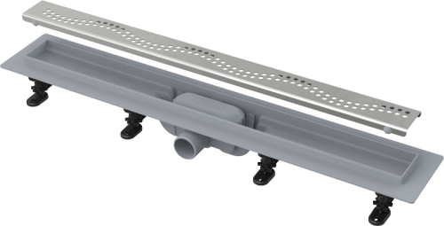 Alcaplast APZ8/Simple műanyag zuhanyfolyóka fém hullám ráccsal (850 mm)