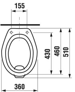 Jika Roman hátsó kifolyású lapos öblítésű álló wc H8211560000001 (8.2115.6.000.000.1)