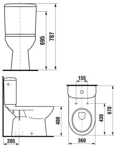 Jika Olymp alsó kifolyású mélyöblítésű monoblokkos wc H8226170002421 (8.2261.7.000.242.1)