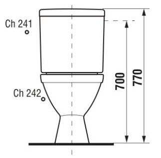 Jika Lyra Plus hátsó kifolyású mélyöblítésű monoblokkos wc H8263860002421 (8.2638.6.000.242.1)