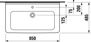 Jika Cubito 85x48,5 mosdó csaplyuk nélkül H8104260001091 (8.1042.6.000.109.1)