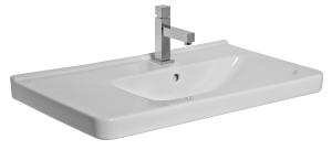 Jika Cubito 75x45 cm aszimmetrikus balos mosdó csaplyukkal H8124210001041 (8.1242.1.000.104.1)
