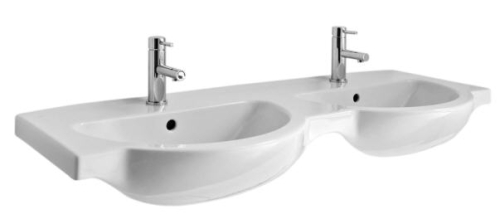 Jika Mio 130x47 cm dupla mosdó csaplyukkal H8147190001041 (8.1471.9.000.104.1)