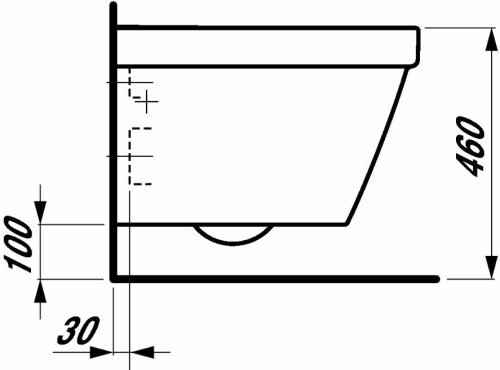 Laufen Lb3 mély öblítésű fali wc 8.2068.1.000.000.1 (H8206810000001)
