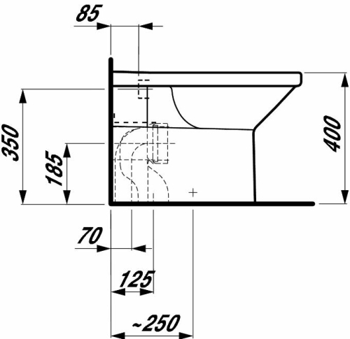 Laufen Living mély öblítésű álló wc 8.2143.6.000.000.1
