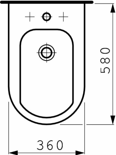 Laufen Living álló bidet 8.3243.1.000.304.1