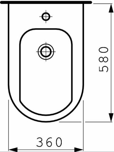 Laufen Living fali bidet 8.3043.1.000.302.1