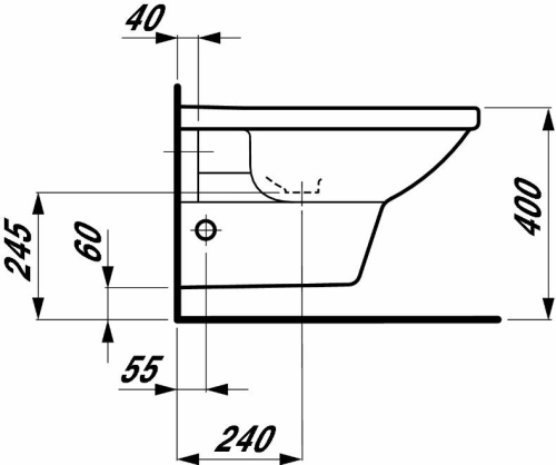 Laufen Living fali bidet 8.3043.1.000.302.1