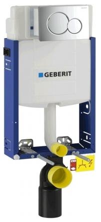 Geberit 110.319.21.5 Kombifix WC szerelőelem + Sigma 01 króm nyomólappal