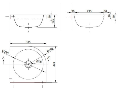 Nofer Kork 360x360mm rozsdamentes sarok kézmosó (polírozott, 13037.B)