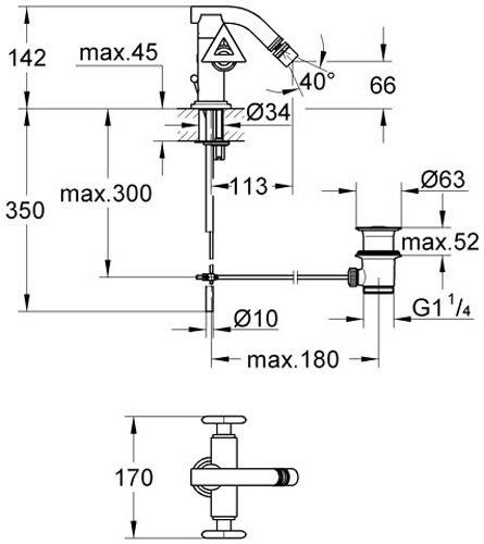 Grohe Atrio 24011 bidé csaptelep
