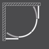 Roltechnik Ambient Line AMR2N/900 negyedköríves zuhanykabin (90x90 cm, brillant, transparent, 624-9000000-00-02)