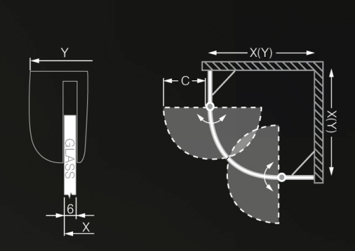 Roltechnik Tower Line TR2/800 negyedköríves zuhanykabin (ezüst, Transparent, 77-79 cm, 723-8000000-01-02)