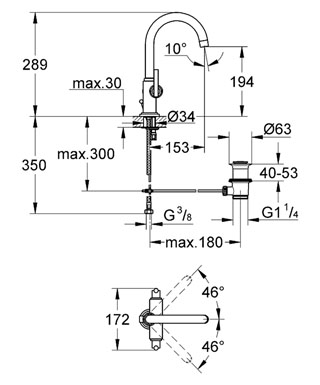 Grohe Atrio 21034 000 mosdó csaptelep (21034000)