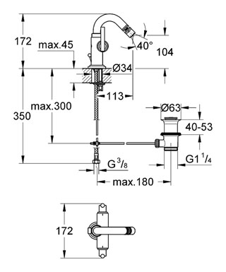 Grohe Atrio bidé csaptelep 24026 000 (24026000)