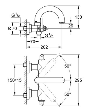 Grohe Atrio kádtöltő csaptelep 25011 000 (25011000)