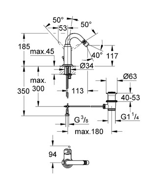 Grohe Atrio bidé csaptelep 32108 001 (32108001)