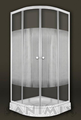 Sanimix 22.1502 White 90x90 negyedköríves zuhanykabin zuhanytálcával