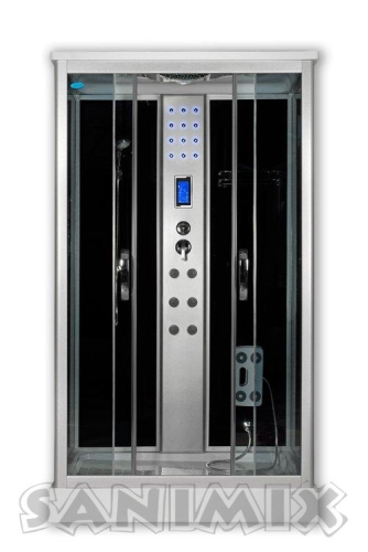 Sanimix 22.8707 120x80 téglalap alapú hidromasszázs zuhanykabin