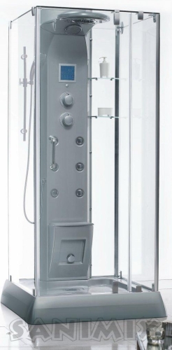 Sanimix 22.602.S 100x95 téglalap alapú hidromasszázs zuhanykabin