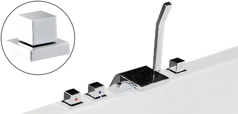 Wellis Cubic Extra kádperembe süllyeszthető kádtöltő csaptelep WK00112