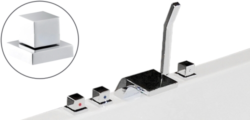 Wellis Cubic Extra kádperembe süllyeszthető kádtöltő csaptelep WK00112