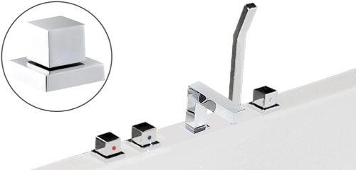Wellis Cubic Slim kádperembe süllyeszthető kádtöltő csaptelep WK00111