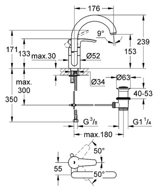 Grohe Eurostyle 32444 001 mosdócsaptelep (32444001)