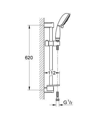 Grohe Tempesta ÚJ Rustic zuhanygarnitúra IV 9,5 liter/perc 27609 000 (27609000)