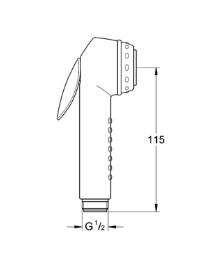 Grohe higéniai (intim) kézizuhany szabályozó gombbal 27512 000 (27512000)