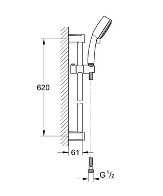 Grohe Tempesta ÚJ Cosmopolitan 27578 00E zuhanygarnitúra II (2757800E) Kifutó!!! Utódja 2757810E