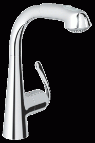 Grohe Zedra 32553 000 egykaros kihúzható zuhanyfejes mosogató csaptelep (32553000)