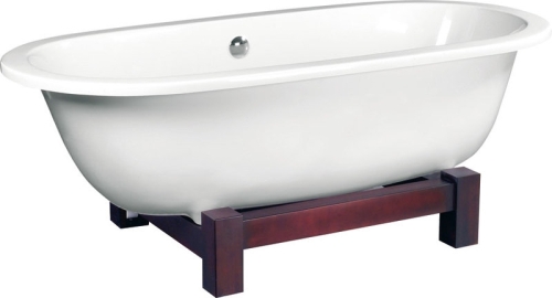 Polysan Matrix W szabadonálló kád fa lábon (175x86 cm, mahagóni lábbal, 39133)