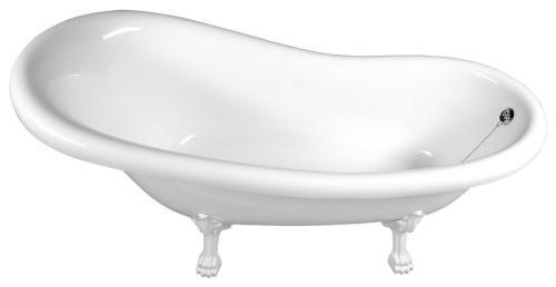 Sapho POLYSAN RECTIME 160x76 cm szabadonálló kád fehér lábbal, fehér 37112