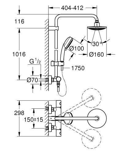 Grohe Tempesta Cosmopolitan 27922 000 zuhanyrendszer (27922000)