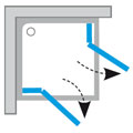 Ravak Smartline SMSRV4 négyzet alapú zuhanykabin (90x90 cm, króm, Transparent, #1SV77A00Z1)