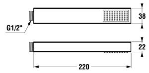 Jika Cubito kézi zuhany fej H3614200040401 (3.6142.0.004.040.1)