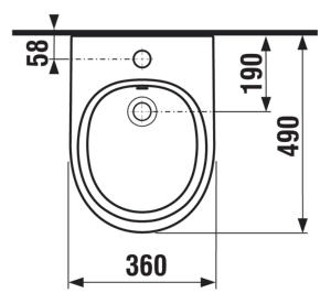 Jika Tigo Compact fali bidé H8302110003041 (8.3021.1.000.304.1)