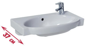 Jika Tigo 55x37 cm mosdó jobb oldali csaplyukkal H8102120001061 (8.1021.2.000.106.1)
