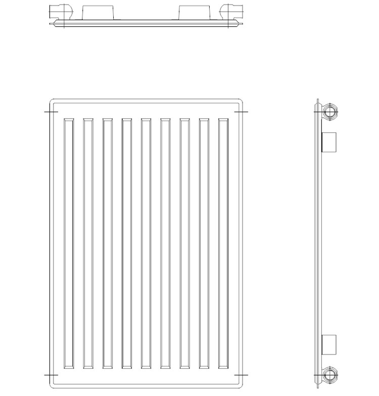 Vogel & Noot Vonova 10 (BT46) 600 mm magas kompakt radiátor (570, fehér, 600x720 mm)