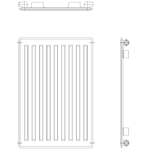 Vogel & Noot Vonova 10 (BT46) 600 mm magas kompakt radiátor (600x2600 mm, fehér, 1764)