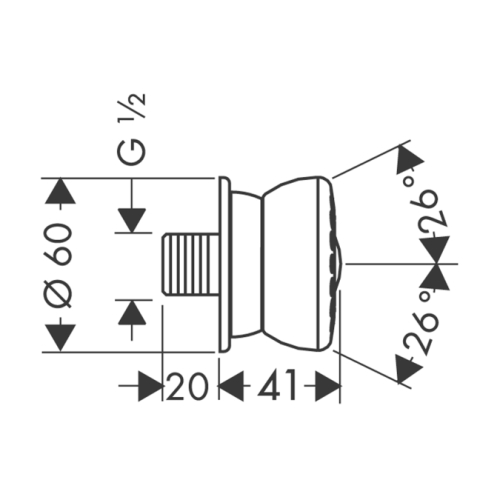 Hansgrohe Bodyvette 1jet oldalzuhany 28466 000 (28466000)