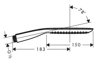 Hansgrohe PuraVida 120 keskeny fehér/króm kézizuhany 28558 400 (28558400)