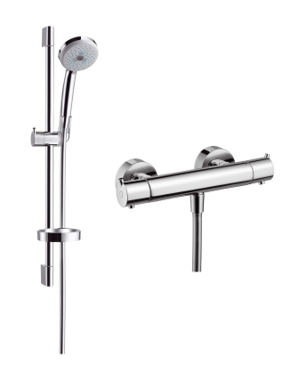 Hansgrohe Croma 100 Multi/Ecostat S Combi zuhanyszett termosztátos zuhanycsapteleppel 27054 000 (27054000)