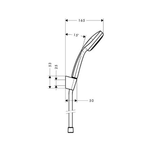 Hansgrohe Croma 100 Mono/Porter’S kádszett 1,25 m 27574 000 (27574000)